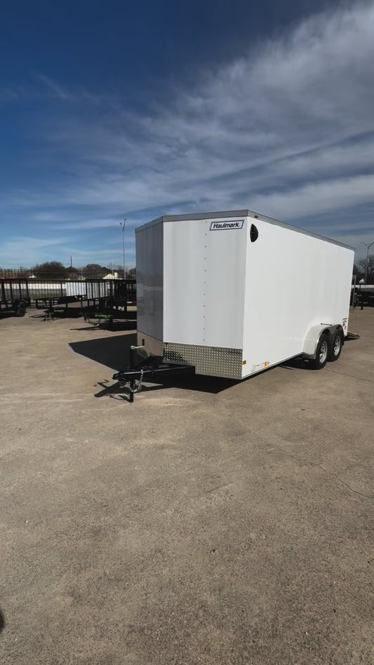 7X16 7'0 Interior White Enclosed Cargo