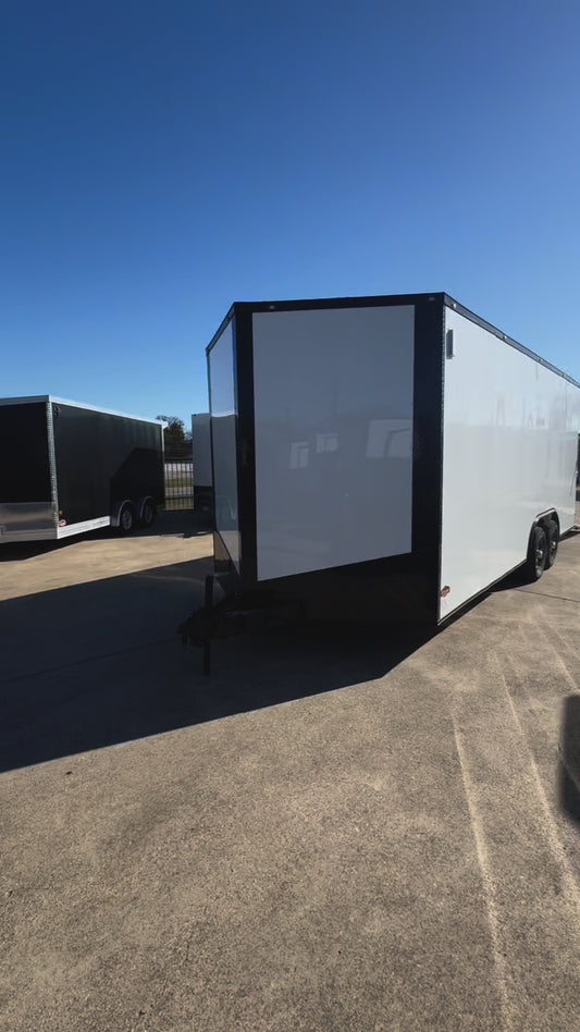 8.5X20 White Blackout Cargo / ENCLOSED TRAILER
