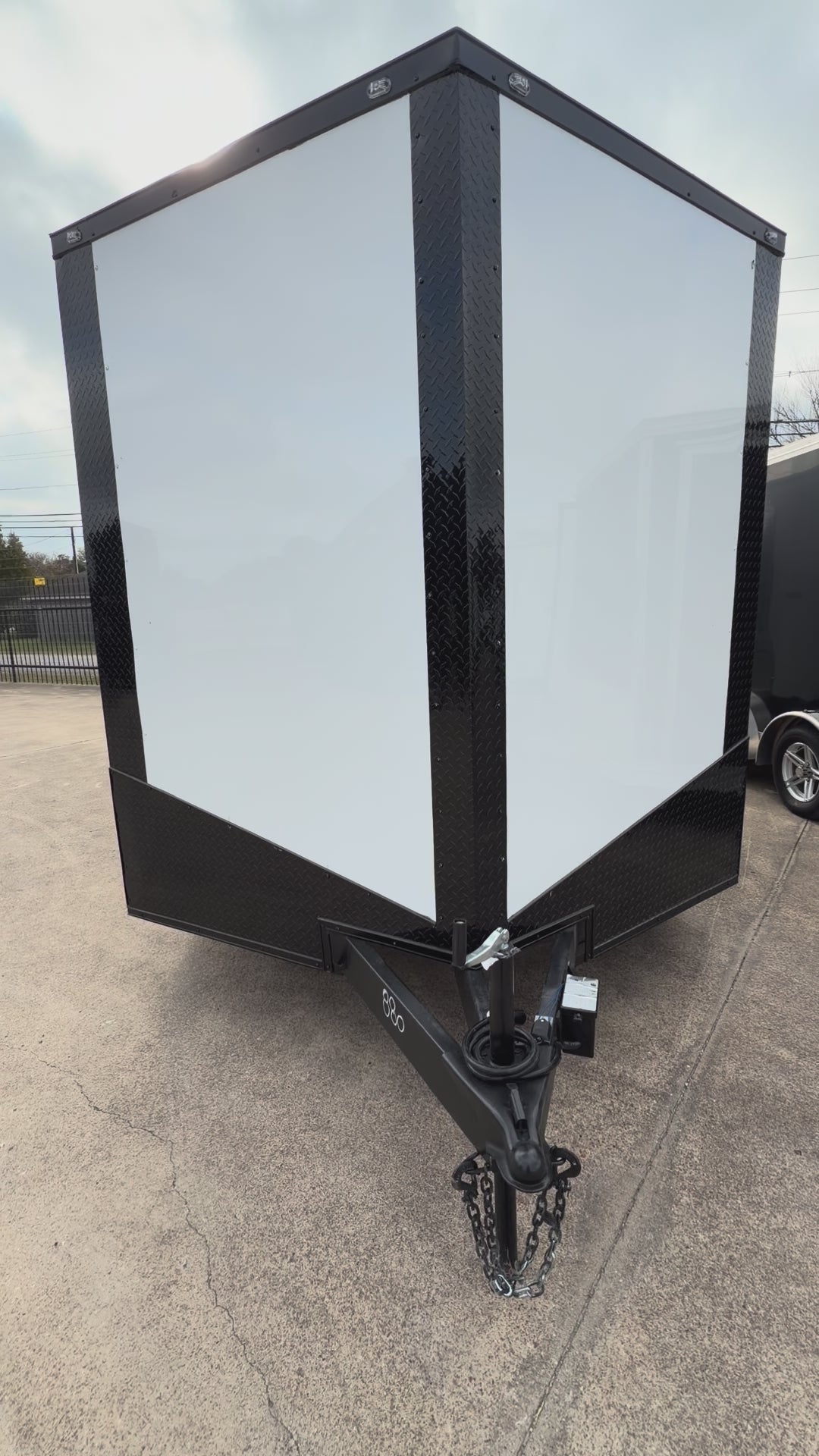 8.5X16 WHITE ENCLOSED CARGO W/WING