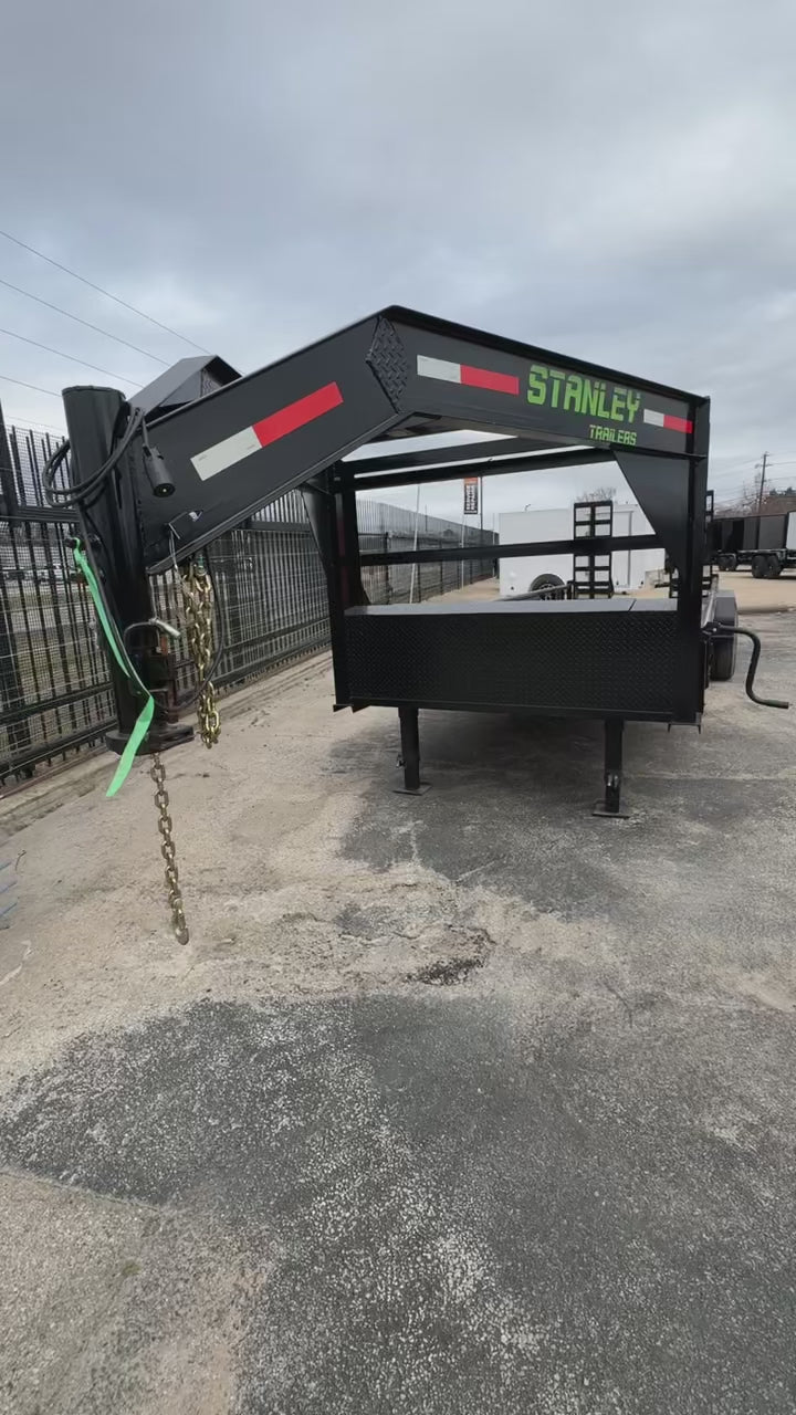 83X24 14K Standup Ramps GOOSENECK Utility Trailer