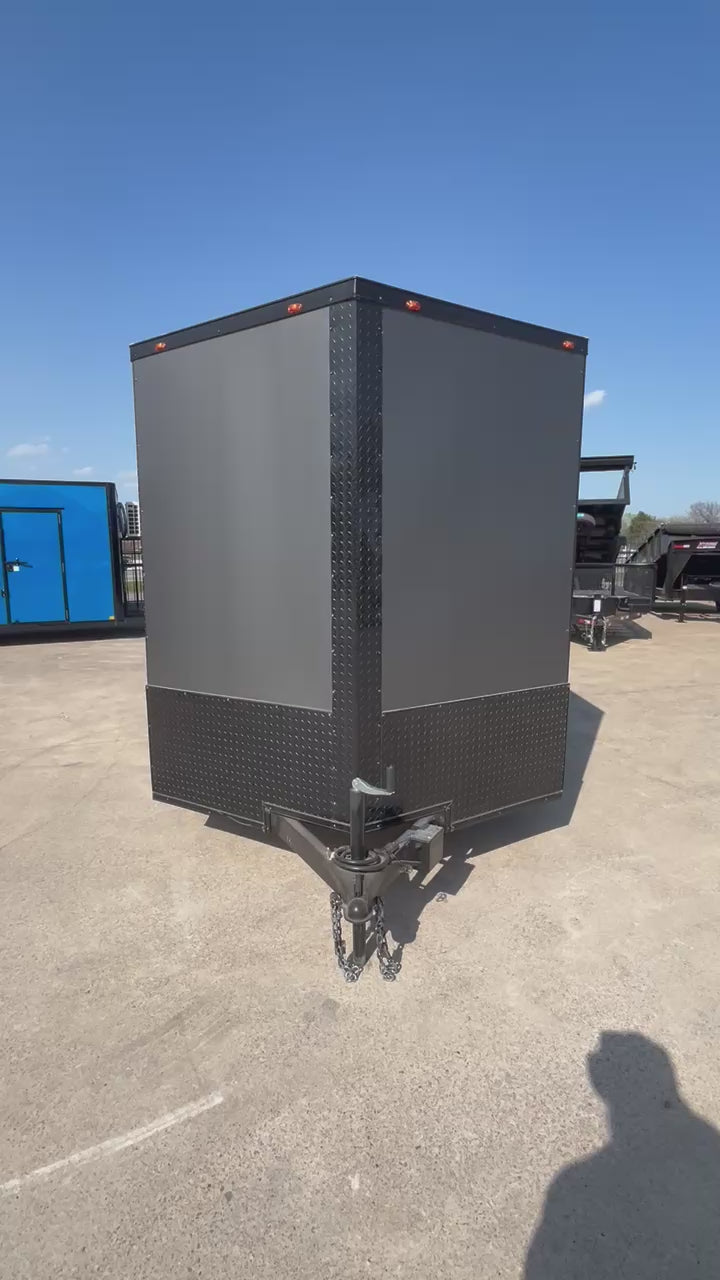 7X16 POLYCORE Charcoal Blackout W/Wing Enclosed Cargo